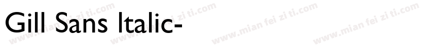 Gill Sans ltalic字体转换